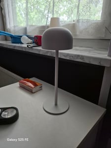 ZMH 2ER LED nachttischlampe Schwarz Tischlampe Touch Dimmbar Akku Tischleuchte Kabellos mit 3 Farbtemperaturen Höhenverstellbar USB Aufladbar Kunden-Foto 1