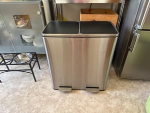 Karat Tretmülleimer Felix Trennsystem Edelstahl 2 x 30 Liter (60 Liter) Kunden-Foto 3