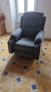 FCH Elektrisch Aufstehhilfe Massagesessel mit Massage Wärmefunktion, Ruhesessel mit Becherhalter, Fernbedienung und Seitentasche, TV Sessel，Schwarz Kunden-Foto 11