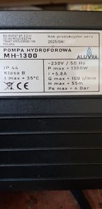 Pompe à eau MH 1300 1300 W, 5520l/h, hauteur de refoulement 55m - fonte acier inoxydable INOX manomètre pressostat distributeur 5 voies Photo du client 1