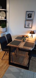 SAM® Esstisch Baumkante massiv Akazie natur 240 x 100 schwarz QUINN Kunden-Foto 7