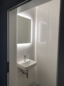 SONNI specchio da bagno 80x60 cm con illuminazione a LED specchio da parete specchio illuminato specchio da bagno Foto del cliente 4