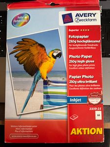 AVERY ZWECKFORM Fotopapier "Superior Inkjet" 2572-50 665998 4004182410196 Foto del cliente 1
