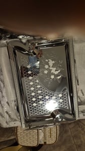Kinghoff lot de 3 plateaux de service en acier KH4743 Photo du client 1
