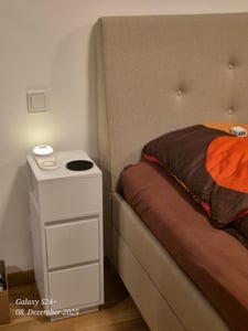 VASAGLE Nachttisch, schmal, Beistelltisch mit 2 Schubladen, offenes Fach Kunden-Foto 1
