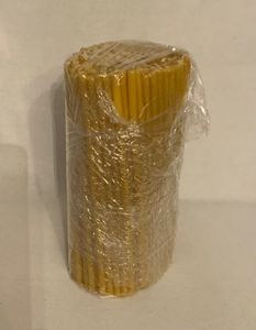 200 Stk. Diveevo Kirchliche Bienenwachskerzen №80 - Honig I hochwertige Ritualkerzen L-18,5 cm Ø-6,1 mm I 60 Min Brenndauer in gelb I 1 kg Kunden-Foto 1