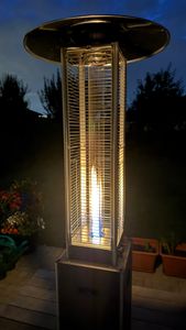 Heizpilz Gasheizer Gasheizstrahler Terrassenheizstrahler Heizstrahler Heizlampe,Farbe:anthrazit (Pantone 419U) Kunden-Foto 1