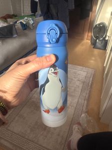 AWAVE® La scuola degli animali magici Bottiglia per bere 380 ml in acciaio inox rosso bacca, Rabbat Foto del cliente 3