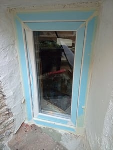 Fenster Kellerfenster Kunststofffenster BxH 40 x 50 cm DIN Rechts - ALLE GRÖßEN - 2 fach Verglasung  BxH 400 x 500 mm - Funktion Dreh-Kipp - BauPlaza Kunden-Foto 4