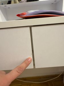 Toaletní stolek VASAGLE s osvětlením LED, nastavitelným jasem, se 6 zásuvkami bez stoličky Fotografie od zákazníka č. 5
