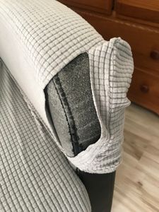 Potah na polohovací křeslo Stretch Potah na polohovací křeslo Small Plaid Jacquard Fitted Standard/Oversized Recliner Chair, Silver Grey Fotografie od zákazníka č. 6