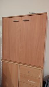 Kommode - Buche Nachbildung - B 71 cm - 2 Türen - 1 Einlegeboden Kunden-Foto 1