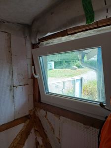 Kellerfenster Kunststofffenster weiß, BxH: 80 x 55 cm / 800 x 550 mm 2-fach Verglasung (32 mm) Dreh-Kipp inkl. Pilzkopfverriegelung, DIN Rechts (Griff Links) Kunden-Foto 1