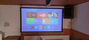 celexon basic Rollo-Leinwand 90" | 200x113 cm 16:9 | ausziehbare Full-HD 4K Beamer-Leinwand für Heimkino oder Büro-Präsentationen | Projektionsleinwand geeignet zur Deckenmontage oder Wandmontage Kunden-Foto 1