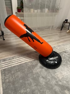 Sada boxovacích pytlů 160 cm stojící nafukovací boxovací pytle s boxerskými rukavicemi, stojící boxovací pytle Fitness dekompresní kick bojový trénink červený Fotografie od zákazníka č. 2