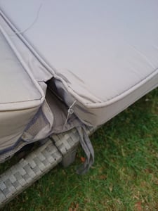 SVITA PEACH Gartenliege Sonnenliege Relaxliege Polsterauflage Klappbar Polyrattan Grau Kunden-Foto 2