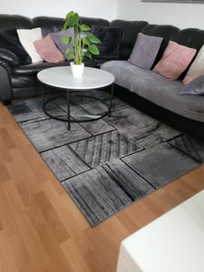 Homebyhome Koberec do obývacej izby, moderný abstraktný dizajn, krátky vlas, mäkký, pohodlný a ľahko udržiavateľný, rozmery: 140 × 200 cm Fotografia od zákazníka č. 1