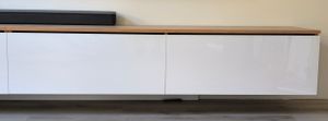 MINIO TV Lowboard DONNA 180 cm -  Schrank mit 2 Klappen matera / weiß glänzend Kunden-Foto 1