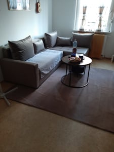 Ecksofa DOMINO L mit Schlaffunktion, Bettkasten, L-Form Sofa Blau, 226 cm, universal montierbar Kunden-Foto 1