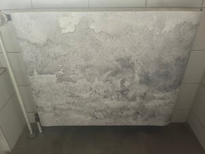 Grau – Magnetische Heizkörperabdeckung – 80x60 cm – Magnet Heizkörperabdeckung – 3D Würfel – Heizkörperverkleidung – Magnetische Wandverkleidung – Wetterfest Kunden-Foto 1
