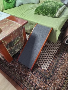 Hunderampe Hundetreppe 34-61,5cm fürs Bett Sofa Anti Rutsch für Kleine  Große Hunde Kunden-Foto 1