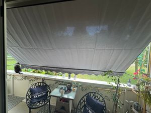 tectake® Klemmmarkise mit Handkurbel einfache Montage Kunden-Foto 5