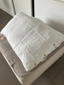 2er Set Kissen (40x70 cm) - Dekokissen für Bett und als Zierkissen - Mit Reißverschluss - Sofakissen für Couch und Sofa - Waschbar bis 60° - weiß Kunden-Foto 1