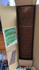 Ogrodzenia Wiklinowe Weidenmatte 170 x 500 cm - Balkon Sichtschutz - Zaun Garten aus Holz - Sichtschutz Garten - Windschutz & Sonnenschutz - Schattens Kunden-Foto 9