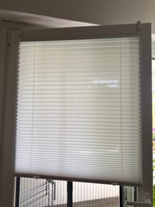 Tenda plissettata Sonello Klemmfix senza foratura 70 cm x 200 cm, bianca; tenda plissettata pieghevole per porte e finestre; opaca; protezione dagli sguardi dall'esterno; protezione dal sole; tenda plissettata Foto del cliente 1