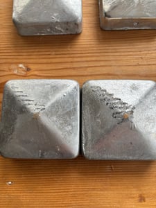 10x Pfostenkappe Pyramide 91x91 mm Zaunkappe Zierkappe Pfahl Kappe feuerverzinkt Kunden-Foto 2