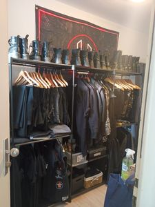 SONGMICS Kleiderschrank offen, Kleiderständer, Kleiderstange, Garderobe, 5 Hängefächer, viel Platz, für Schlafzimmer, Wohnzimmer, 205 x 43 x 166 cm Kunden-Foto 1