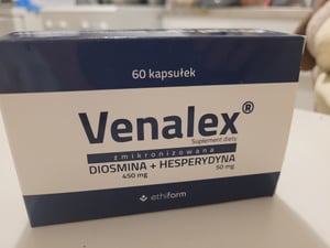 Venalex - Diosmina 450 mg + Esperidina 50 mg 60 capsule per 30 giorni Foto del cliente 1