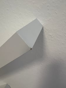 Étagère murale Relaxdays, lot de 3, L x P : 38 x 15 cm, étagère murale décorative, MDF, design moderne, étagère suspendue, tablette, blanc Photo du client 2