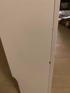 Copritermo Relaxdays, a lamelle, HBT 83x112x19 cm, per radiatori tradizionali, copritermo con ripiano, MDF, bianco Foto del cliente 1
