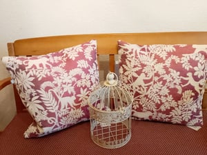 Dekorativer Kissenbezug ABU MERLOT 45x45 cm, bordeauxrot Kunden-Foto 1