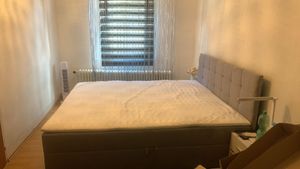 Masseno Boxspringbett GLOS 180x200 cm Komplett-Set mit Bonell Matratze und Topper, Polsterbett mit Bettkästen -Grau, COSMIC 160 Kunden-Foto 16
