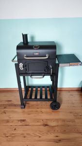 TAINO HERO Set Smoker klein BBQ Grillwagen Holzkohle-Grill Gasgrill Kombi-Grill Grillwagen Abdeckhaube Kunden-Foto 1