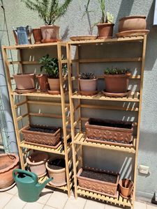 WISFOR Badregal mit 6 Ablagen, Standregal Bambus, stufig höhenverstellbar Leiterregal Bücherregal Anstellregal Küchenregal, für Wohnzimmer, Schlafzimm Kunden-Foto 1