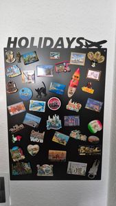 Anwicar Magnettafel - Magnetische Pinnwand 75x50 cm - aus Stahl - Schwarz Kunden-Foto 1