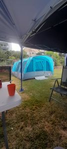 vidaXL Tunnel-Familienzelt 8 Personen Grau Wasserdicht Kunden-Foto 2