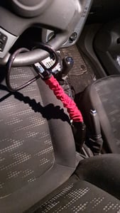Antivol de volant pour voiture avec câble en acier, 3 clés incluses ; antivol de volant ; blocage de volant ; serrure de volant Photo du client 1