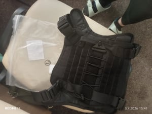 No Pull Hundegeschirr Mittelgroße Hunde, Taktisches Brustgeschirr mit Griff Metallschnalle, Militär Atmungsaktives Sicherheitsgeschirr, Verstellbares Gepolstert Hundeweste, L Schwarz Kunden-Foto 1