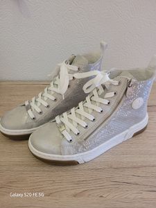Rieker Damen Stiefelette lose Einlage Reißverschluss Weite G TR-Sohle N3945, Größe:38 EU, Farbe:Grau Kunden-Foto 1