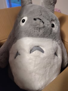 Mein Nachbar Totoro Nakayoshi Plüschfigur Big Totoro with leaf 21 cm Kunden-Foto 1