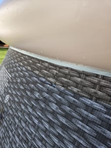 Aufstellpool-Set Ø 396 x 84 cm Rattan Kunden-Foto 9