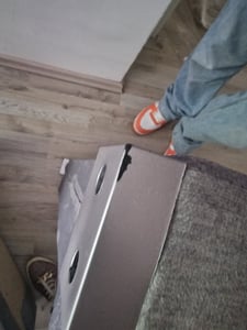 Ecksofa Gustaw mit Schlaffunktion und Kissen, 2 Bettkästen, Monolith 85 Grau Kunden-Foto 2