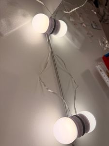 CASARIA® Schminktisch mit Spiegel weiß Schubladenbeleuchtung 3 Fächer inkl. Distanzsensor 4 offene Ablagen Frisiertisch Kosmetiktisch 110x40cm Holz Kunden-Foto 3