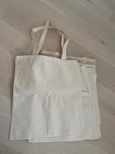 10er Pack Baumwolltasche - 28 Farben | mit Zwei Langen Henkeln | 38x42cm Kunden-Foto 4
