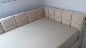 ProximaX Einzelbett 90x200 cm mit Stauraum & LED Beleuchtung, Polsterbett Samt mit Hydraulik-Lift, USB & Type-C Ladeanschluss Kunden-Foto 3