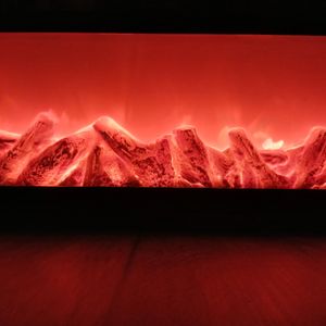 LED Wandkamin Tischkamin Elektrokamin mit realistischer Flammensimulation Kaminfeuer Feuersimulation schwarz inkl. Fernbedienung 60x20cm Kunden-Foto 1